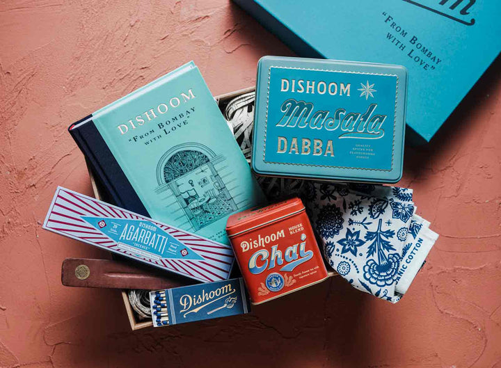 Dishoom Culinary Food Hamper including Dishoom Cookbook, Chai and Incense