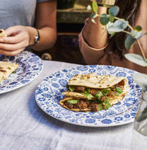 Dishoom Vegan Naan Roll Meal Kit & Chintz Crockery Plates