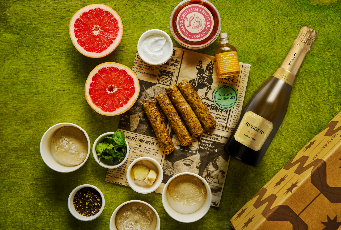 Marmalade Mimosa & Vegan Sausage Naan Roll Kit (Ve)